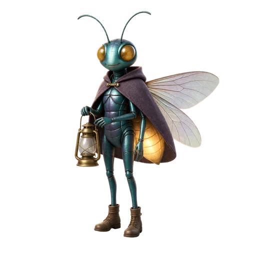 Luma, a firefly holding a brass lantern
